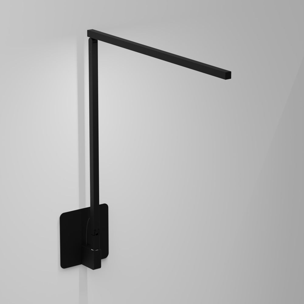 Koncept Lighting ZBD1000-D-MTB-HWS Z-Bar Solo LED Desk Lamp Gen 4 with hardwire wall mount (Daylight; Matte Black)